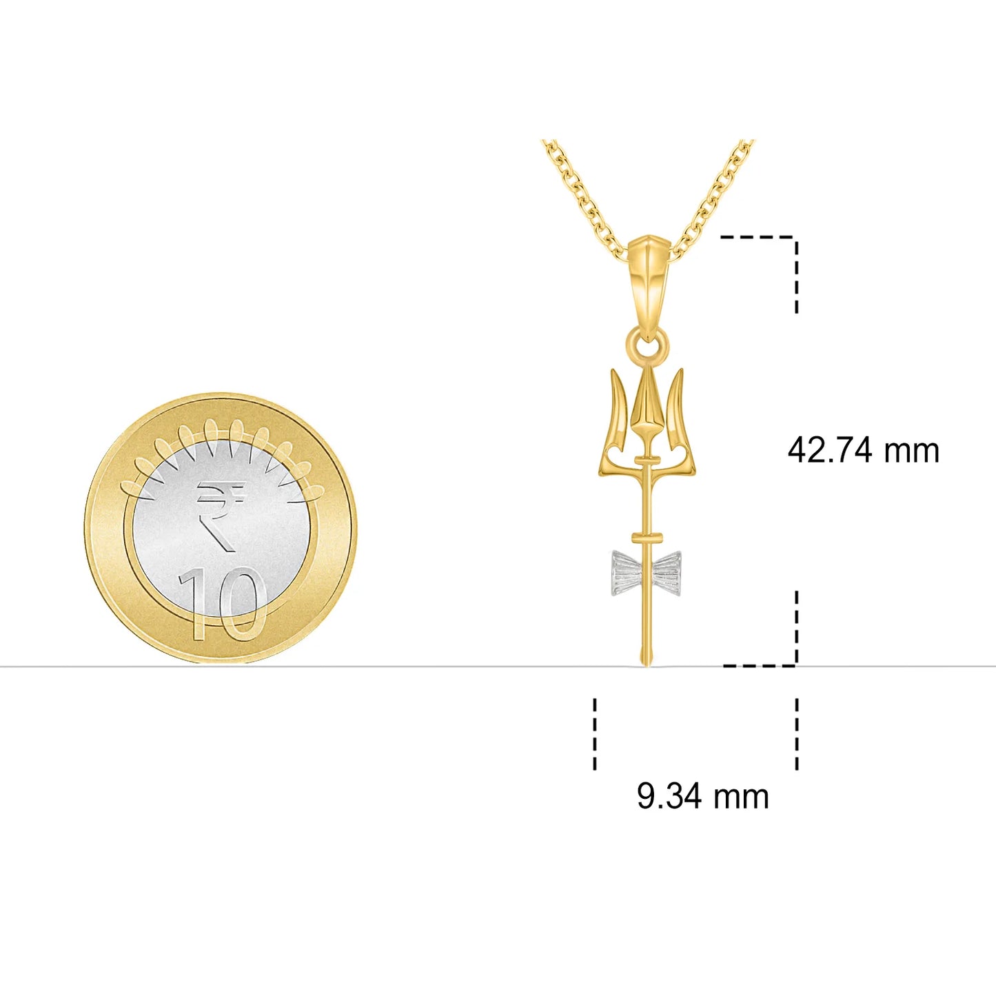 Kashi Blessed Trishul Damru Pendant