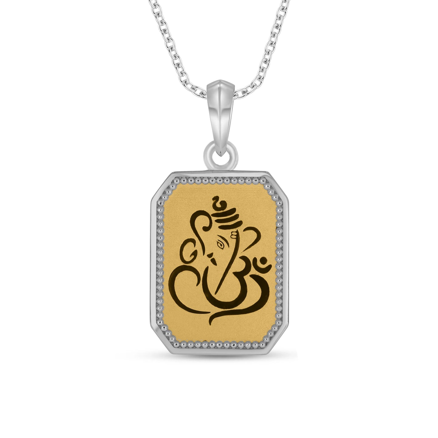 Ganesha Tag Silver Pendant