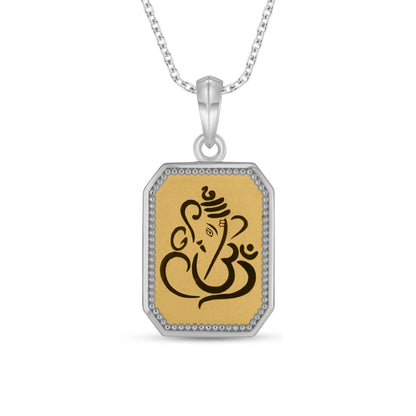 Ganesha Tag Silver Pendant