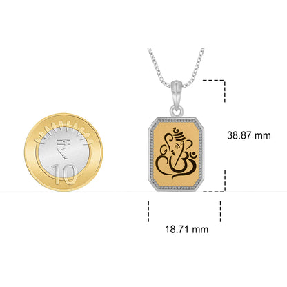 Ganesha Tag Silver Pendant