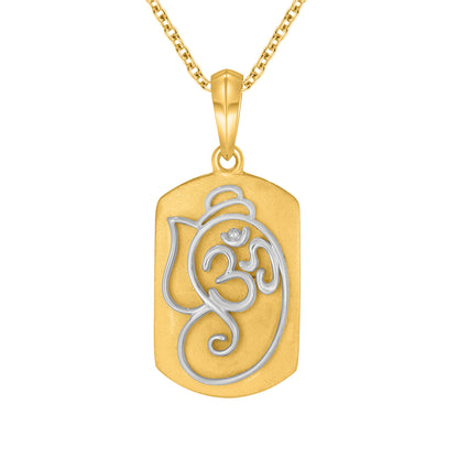 OM Ganesha Silver Pendant
