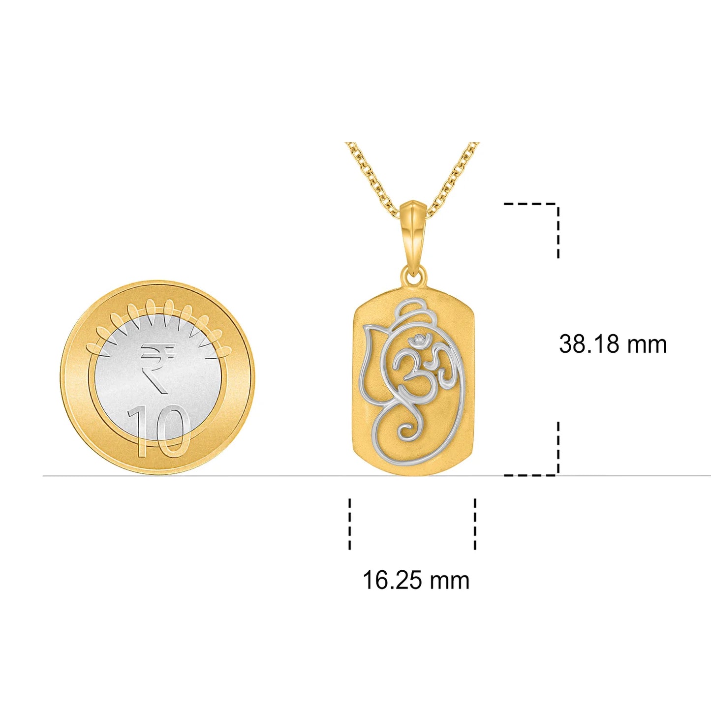 OM Ganesha Silver Pendant