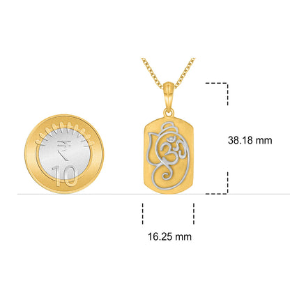 OM Ganesha Silver Pendant