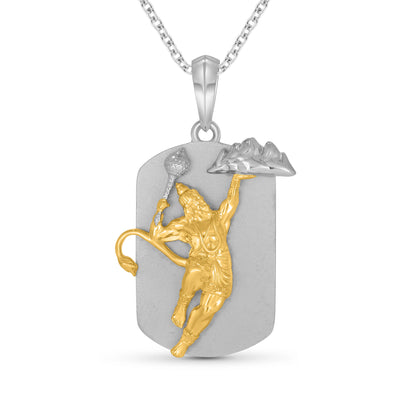 Hanuman Mountain Silver Pendant