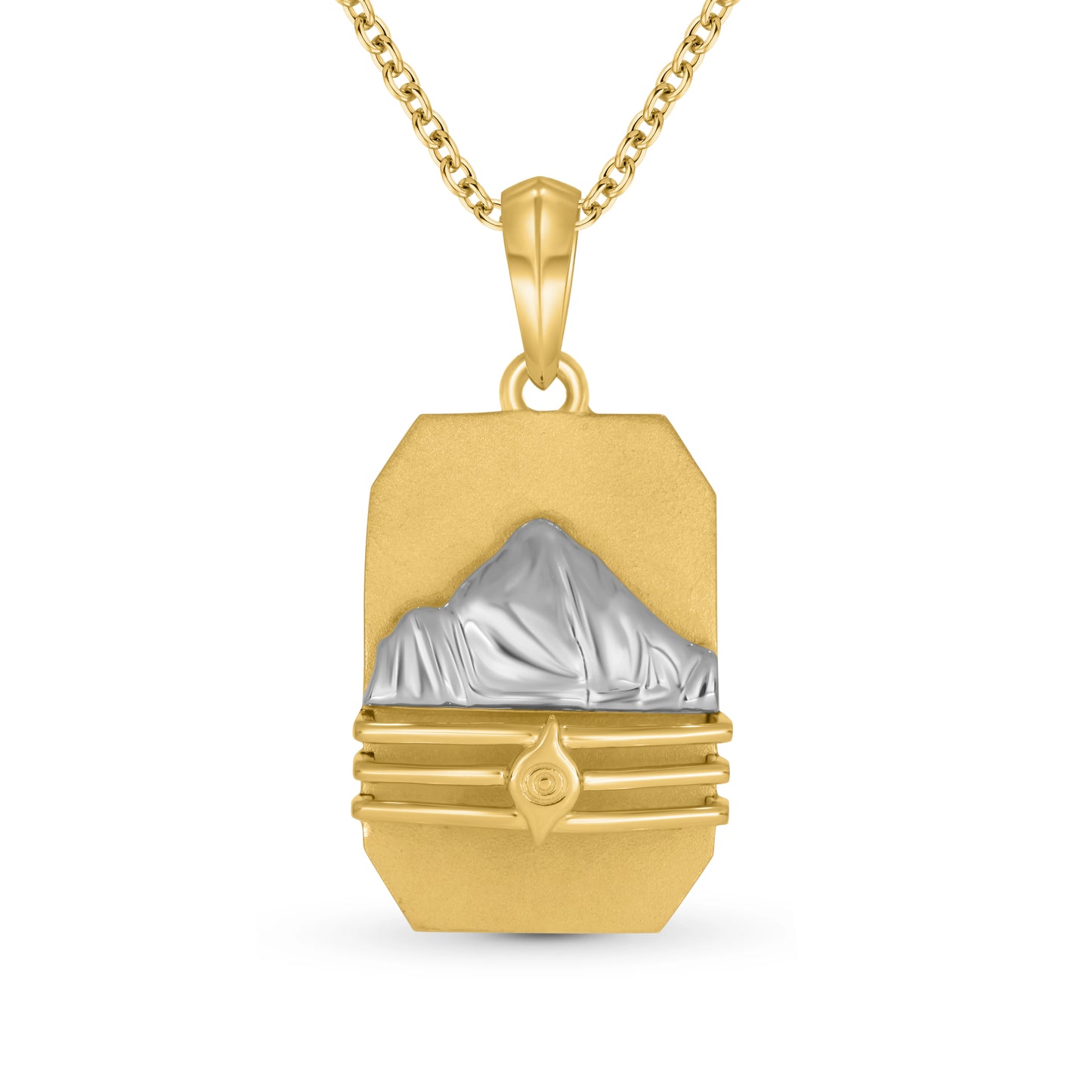 Kailash Parvat Trinetra Silver Pendant