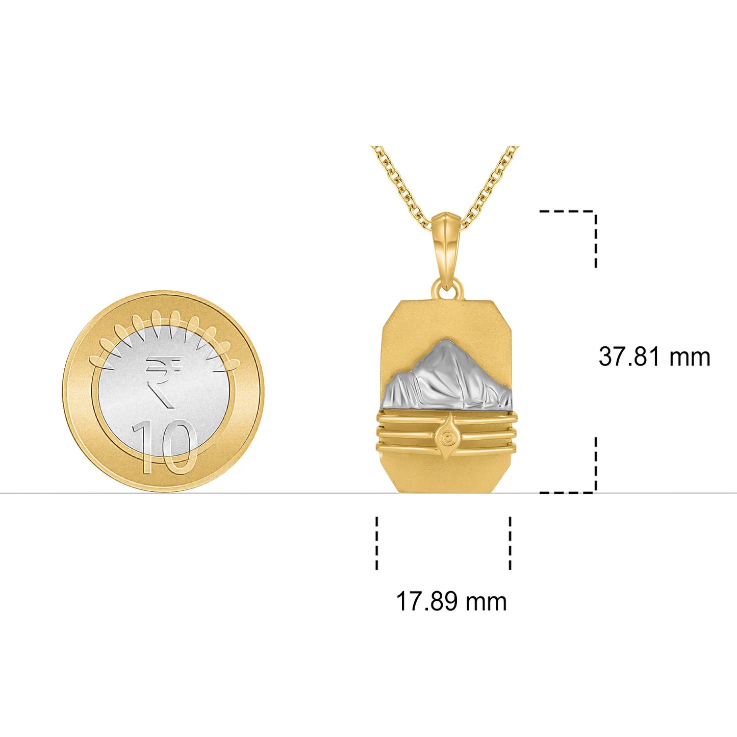 Kailash Parvat Trinetra Silver Pendant