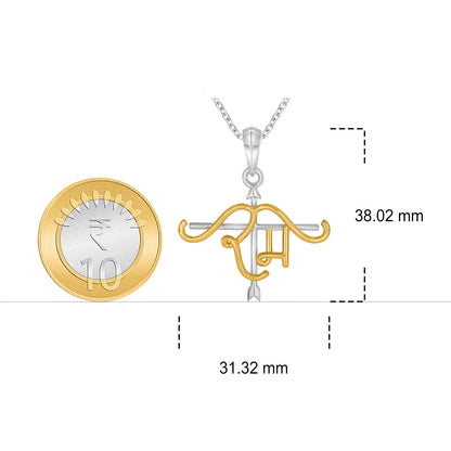 Ram Bow Arrow Silver Pendant