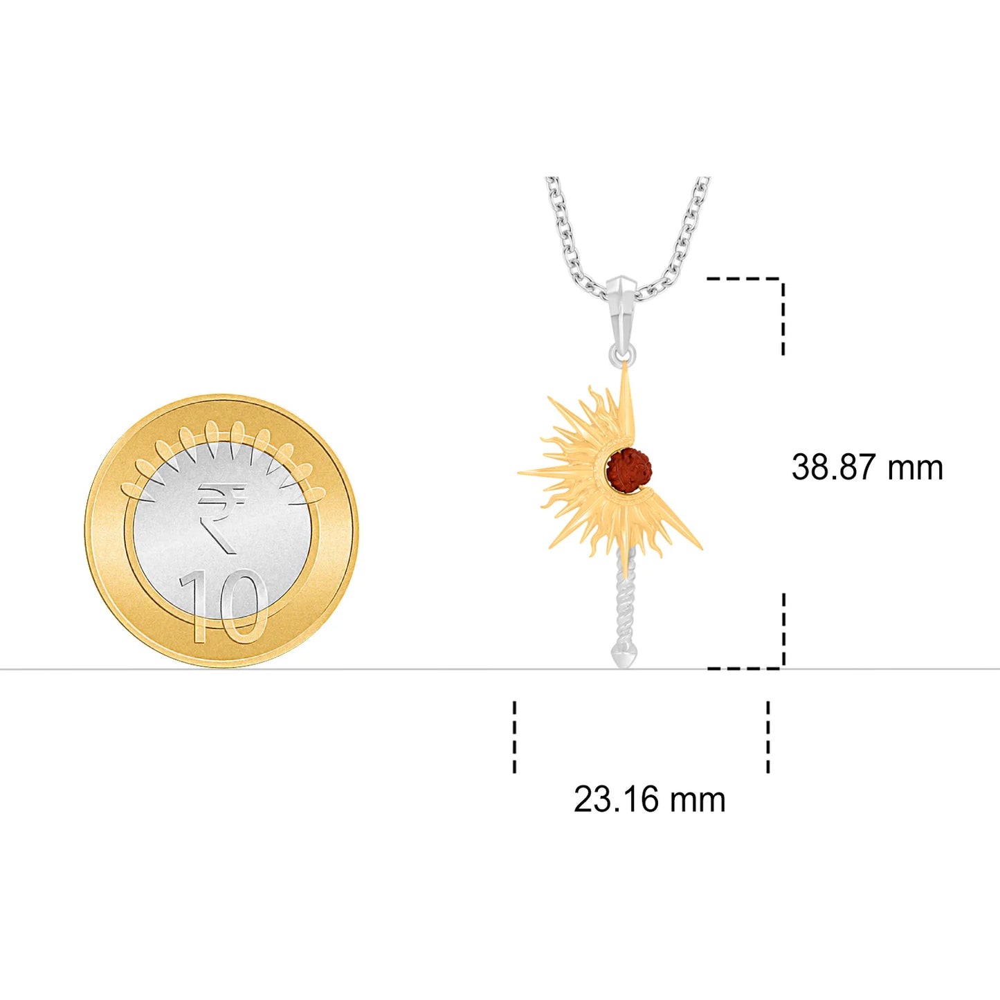 Surya Gadda Silver Pendant